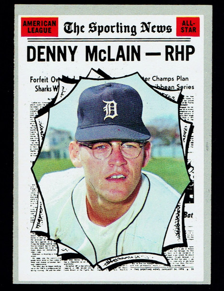 1970 Topps #467 Denny McLain AS EX+