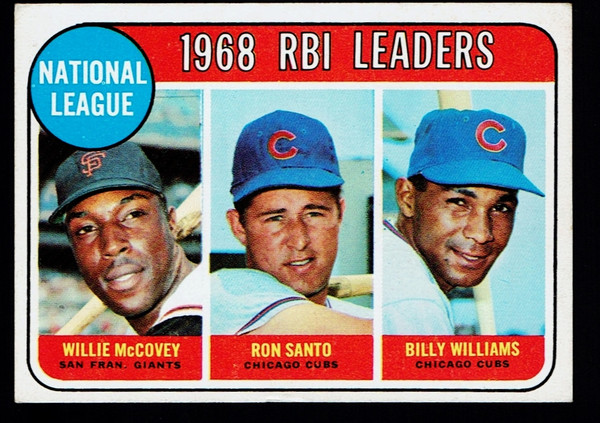 1969 Topps #004 NL RBI Leaders McCovey Santo Williams EX-