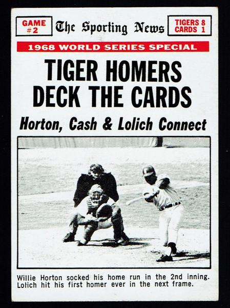 1969 Topps #163 World Series Game #2 Tiger Homers Deck Cards EX-