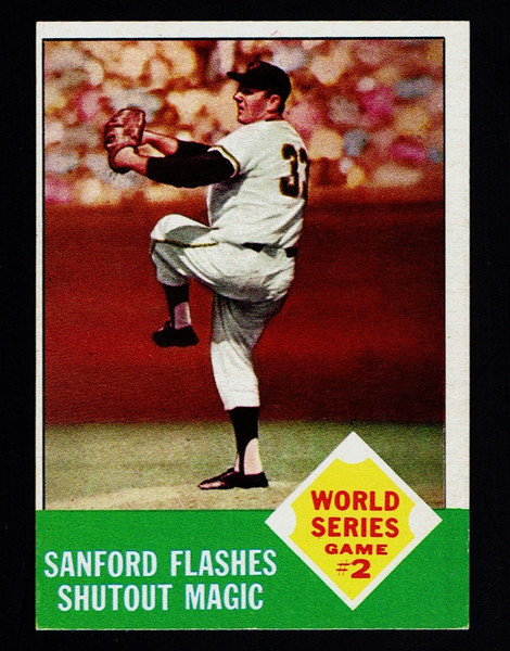 1963 Topps #143 World Series Game 2 Sanford EX