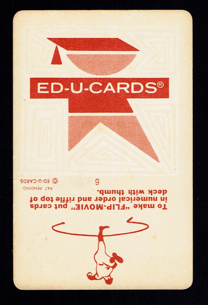 1957 Ed-U-Cards Out Double Play At First EX+