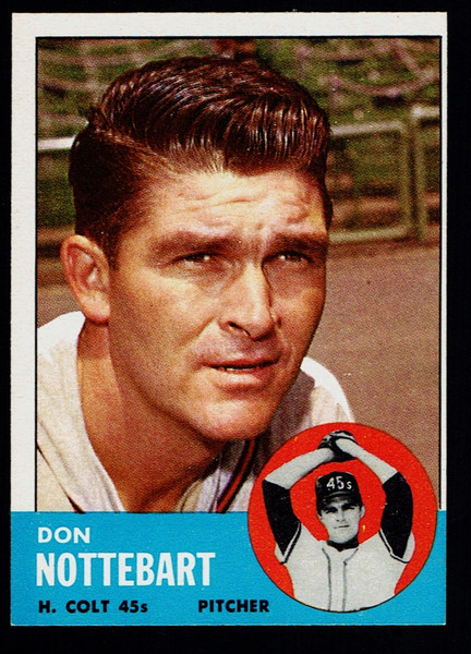 1963 Topps #204 Don Nottebart EX