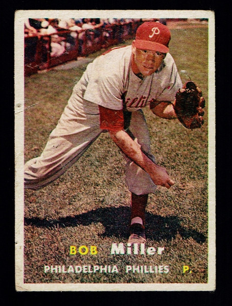 1957 Topps #046 Bob Miller Poor