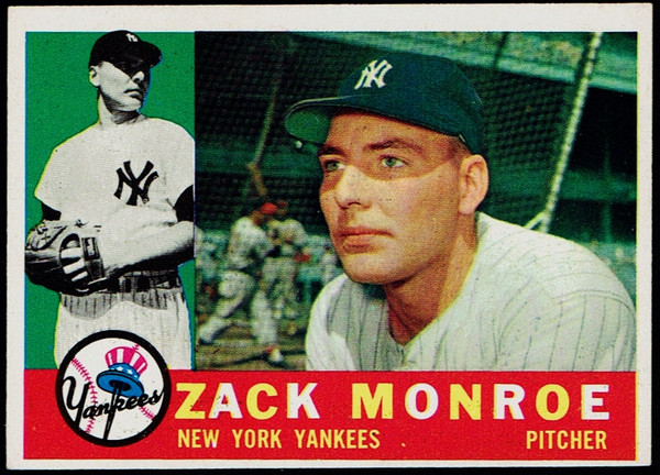 1960 Topps #329 Zach Monroe EX