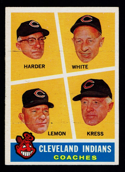 1960 Topps #460 Cleveland Indians Coaches EX
