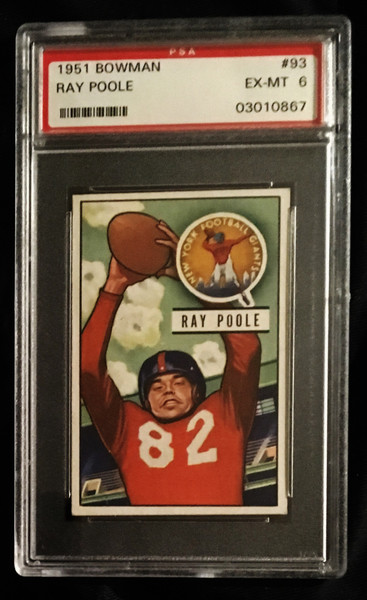 1951 Bowman #093 Ray Poole PSA 6