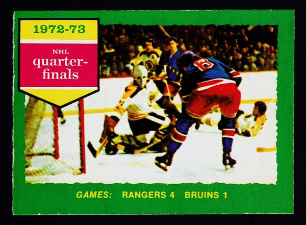 1973 OPC #194 NHL Quarter-Finals Rangers Bruins VG