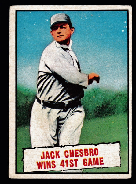 1961 Topps #407 Baseball Thrills Jack Chesbro Wins 41st Game GD