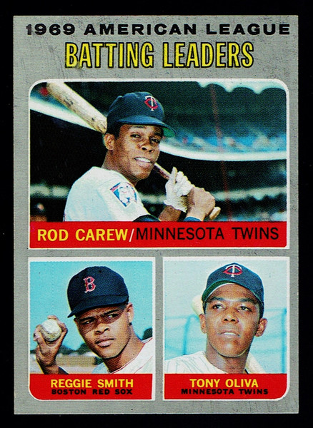1970 Topps #062 Al Batting Leaders Carew EX+