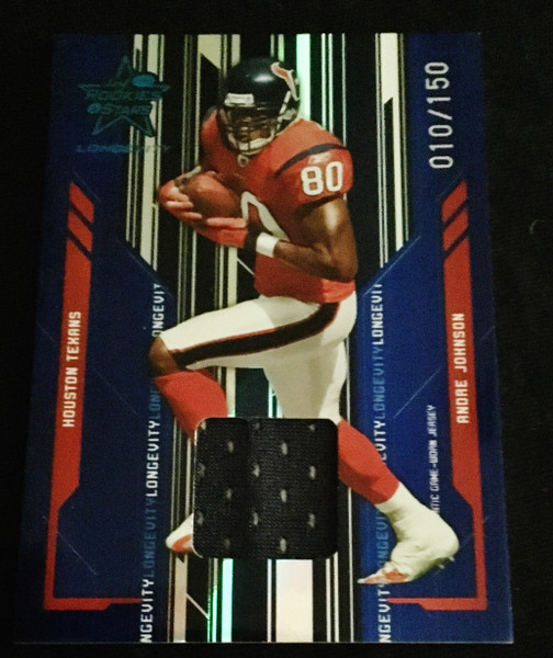 2005 Leaf Rookies and Stars Longevity #38 Andre Johnson Jersey 010/150 NMMT