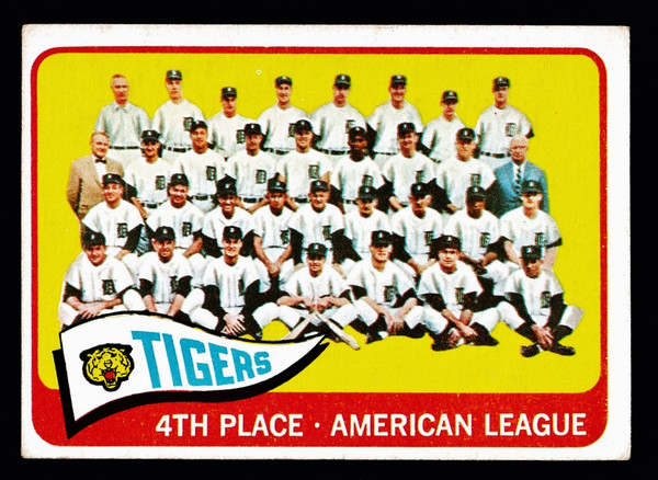 1965 Topps #173 Detroit Tigers Team VG+