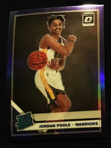 2019 Panini Optic Purple Prizm #169 Jordan Poole RC NMMT or Better