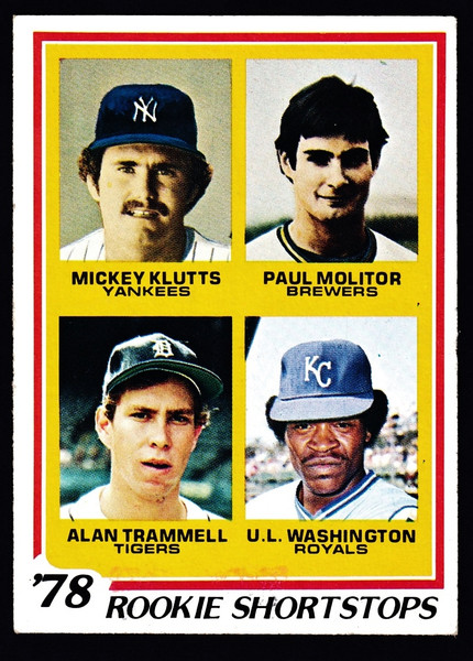 1978 Topps #707 Paul Molitor Alan Trammell RC VGEX