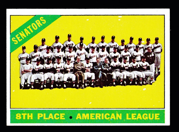 1966 Topps #194 Washington Senators Team EX