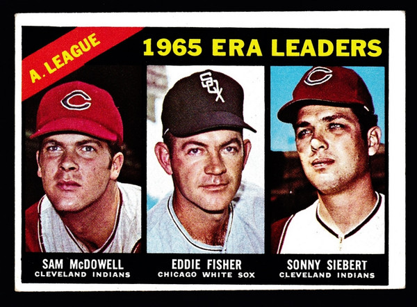 1966 Topps #222 AL ERA Leaders VG+