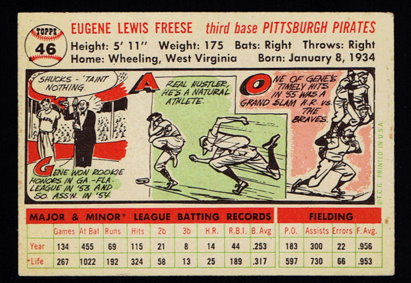 1956 Topps #046 Gene Freese WB EX-