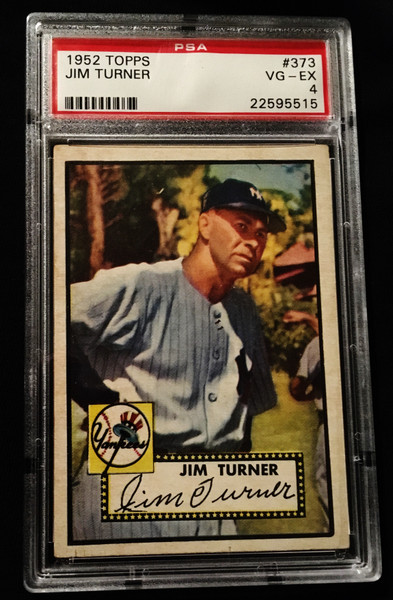 1952 Topps #373 Jim Turner PSA 4