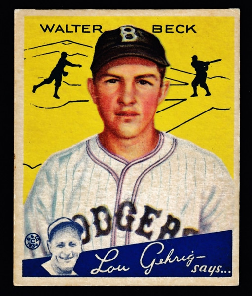 1934 Goudey #50 Walter Beck VGEX