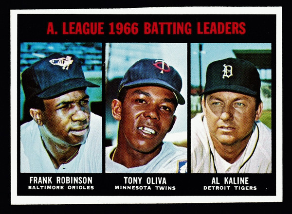 1967 Topps #239 AL Batting Leaders F. Robinson Oliva Kaline VG