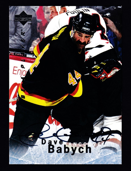 1995 Upper Deck Be A Player #S94 Dave Babych Auto NMMT or Better