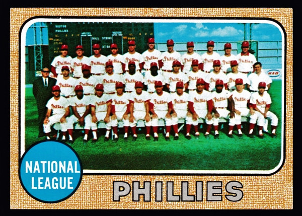 1968 Topps #477 Philadelphia Phillies Team Card VGEX
