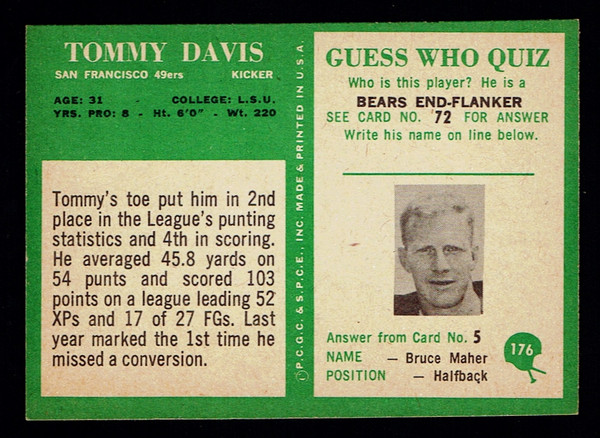 1966 Philadelphia #176 Tommy Davis EX+