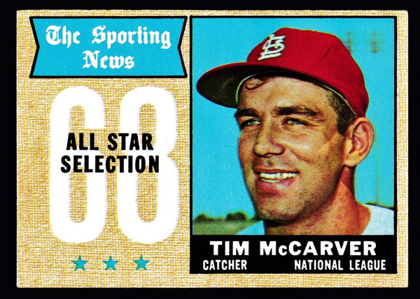 1968 Topps #376 Tim McCarver AS VGEX