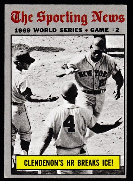 1970 Topps #306 World Series Game #2 Clendenon's Hr Breaks The Ice! VG+