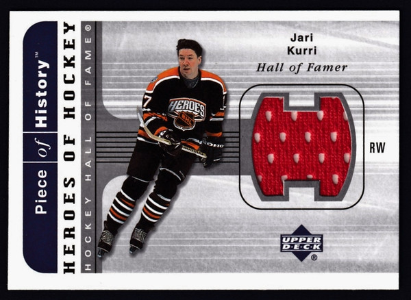 2002 Upper Deck Heroes of Hockey Jari Kurri Jersey NMMT or Better