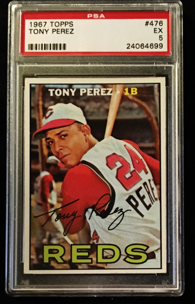 1967 Topps #476 Tony Perez SP PSA 5