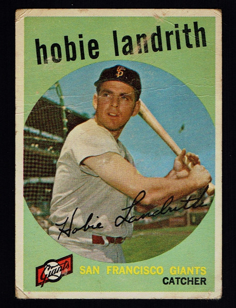 1959 Topps #422 Hobie Landrith Poor