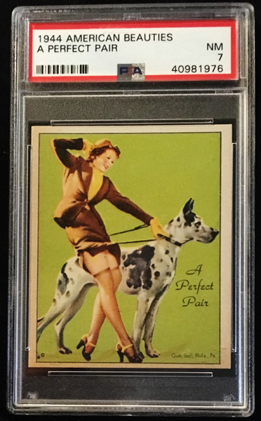 1944 Gum Inc. American Beauties A Perfect Pair PSA 7