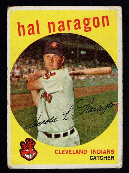 1959 Topps #376 Hal Naragon Poor