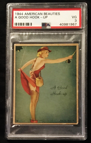 1944 Gum Inc. American Beauties A Good Hook-Up PSA 3