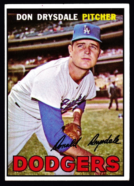 1967 Topps #055 Don Drysdale VG+