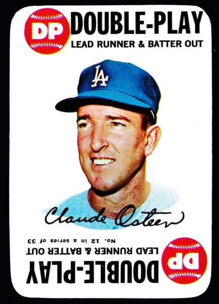 1968 Topps Game #12 Claude Osteen EXMT