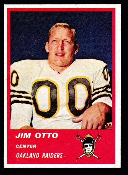 1963 fleer #62 Jim Otto EXMT+