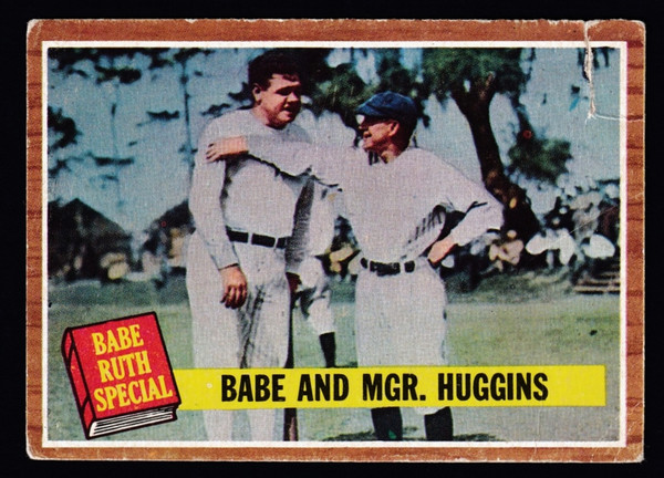 1962 Topps #135 Babe Ruth Special Babe And Mgr. Huggins Poor
