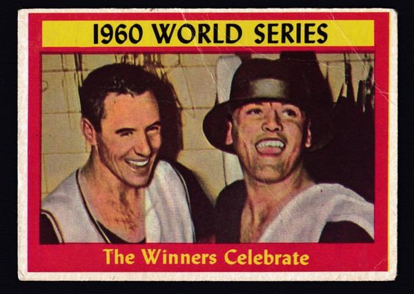 1961 Topps #313 World Series The Winners Celebrate Poor