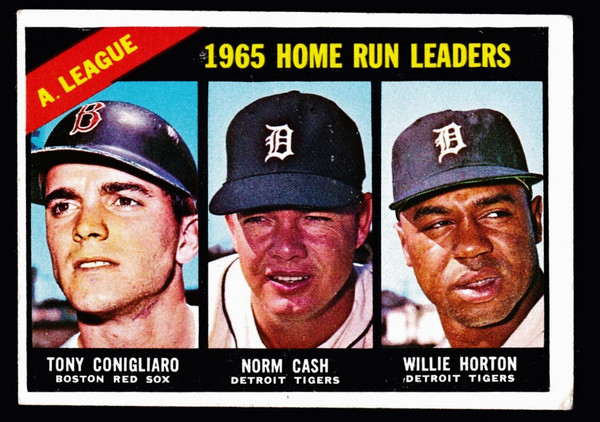 1966 Topps #218 AL Home Run Leaders VG