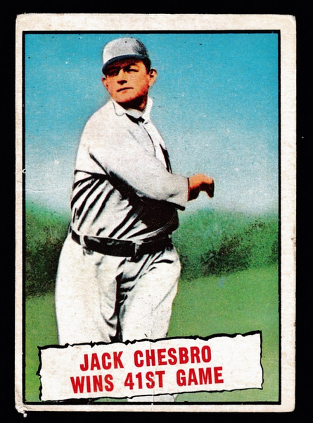 1961 Topps #407 Baseball Thrills Jack Chesbro Wins 41st Game Poor