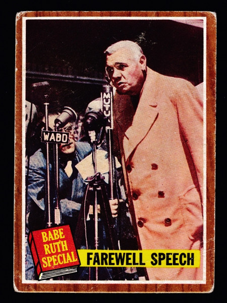 1962 Topps #144 Babe Ruth Special Farewell Speech Poor B