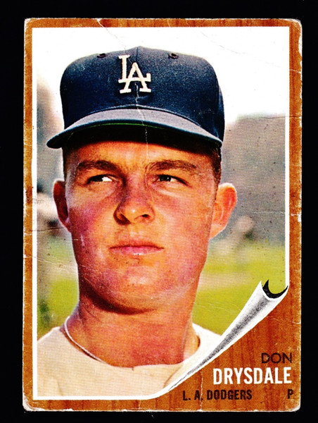 1962 Topps #340 Don Drysdale Poor B