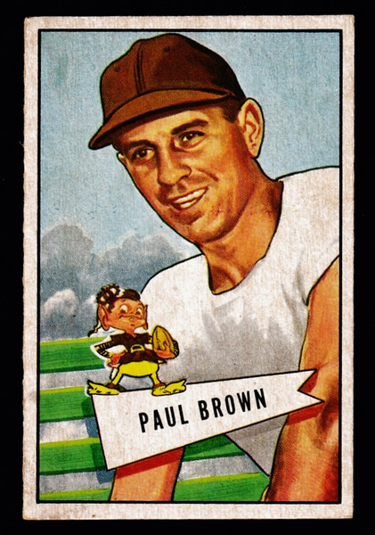 1952 Bowman Small #014 Paul Brown RC VGEX