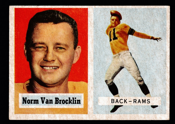 1957 Topps #022 Norm Van Brocklin EX