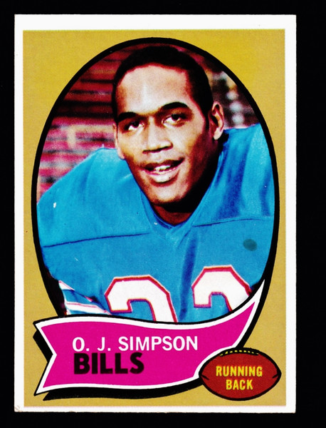 1970 topps #090 O.J. Simpson RC EX