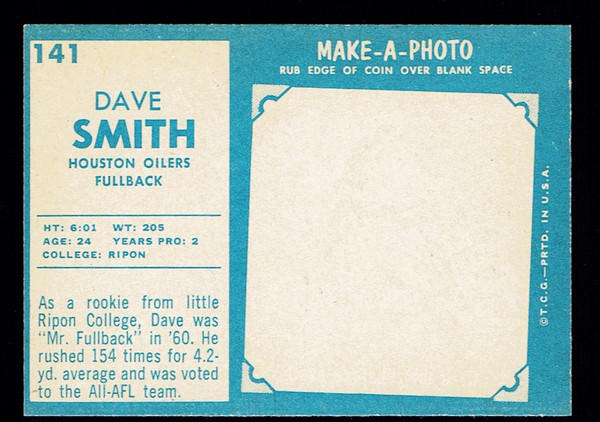 1961 Topps #141 Dave Smith RC NM