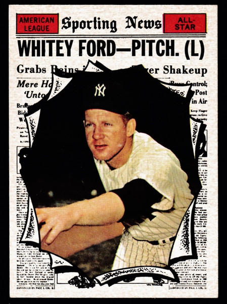 1961 Topps #586 Whitey Ford AS EXMT+