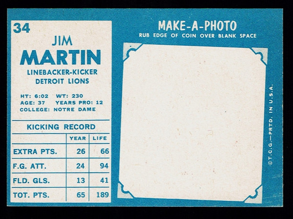 1961 Topps #034 Jim Martin NM