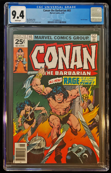 1976 Marvel Conan The Barbarian #65 CGC 9.4